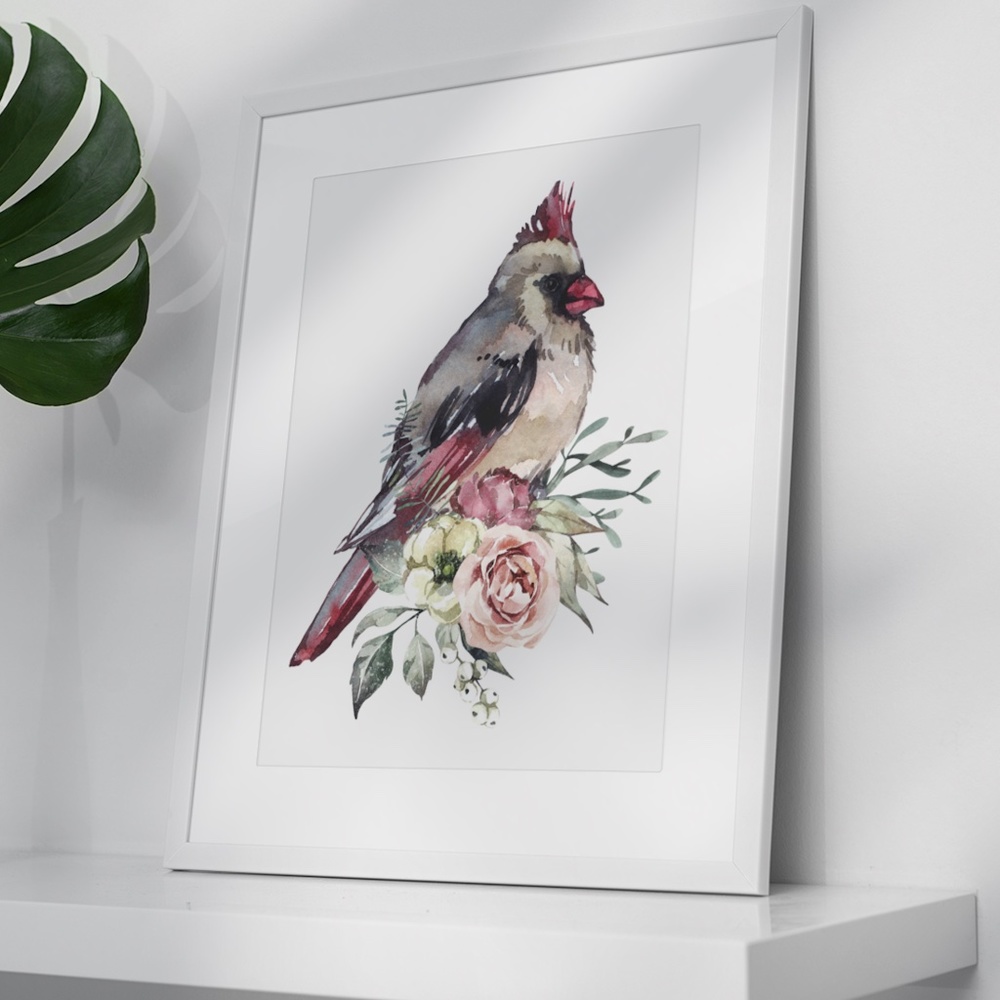 Cardinal Wall Art Print Poster Illustration Unframed - Picture 7 of 17